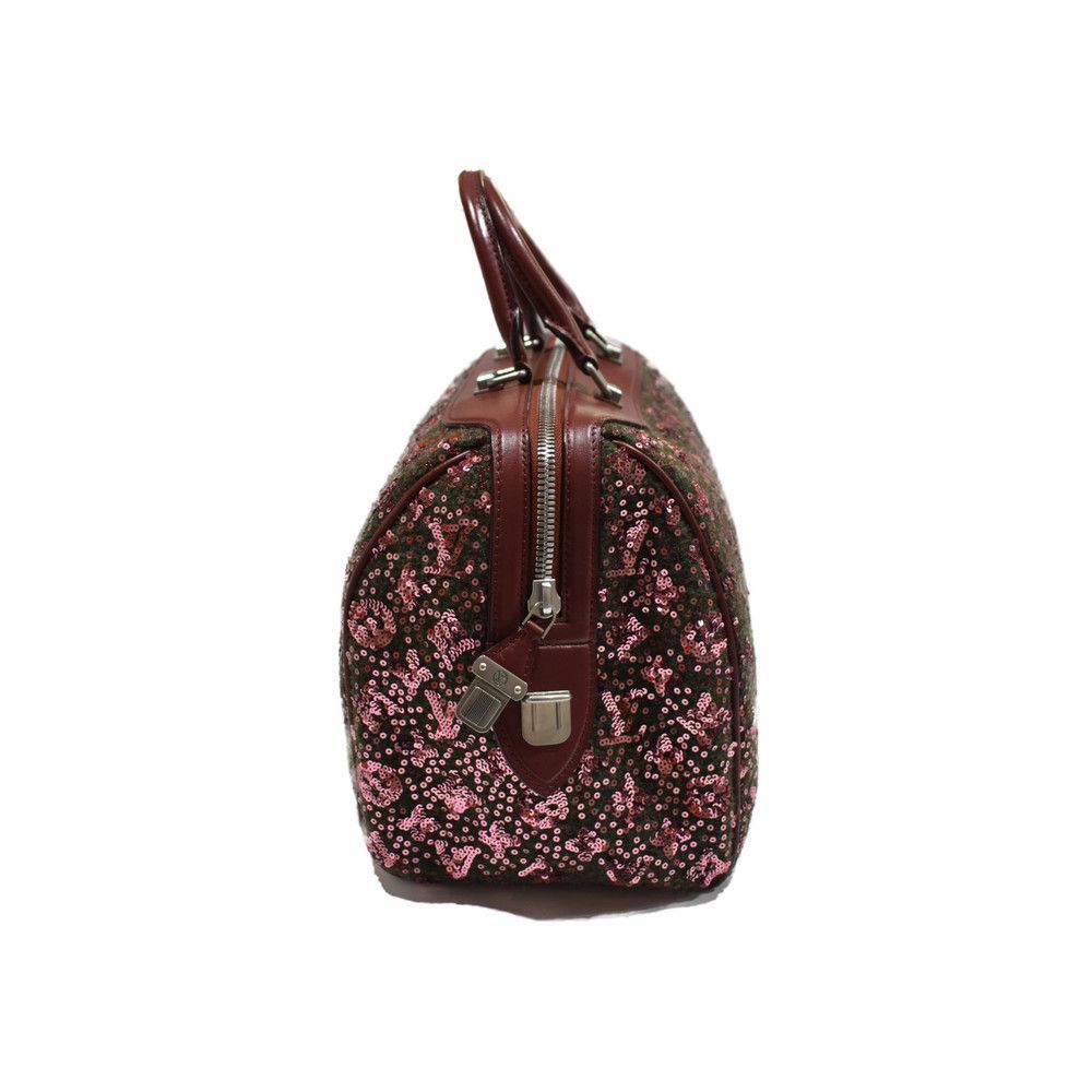 Speedy Felt Bag Boston Bag Monogram Sunshine Express Pink Wine Red Leather - Picture 2 of 10